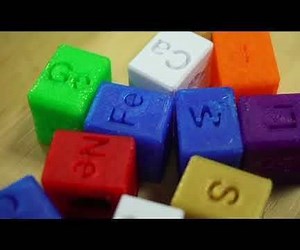 Periodic Table Element 3D Cubes / Tabla Periódica Elementos 3D