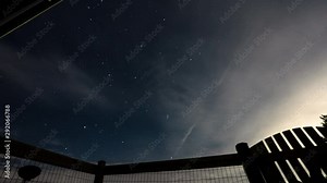 An all night star time-lapse on a beautiful starry night sky! Stock Video