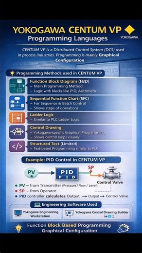 Yokogawa CENTUM VP Programming Languages Explained 🔧 | DCS Basics #Shorts
