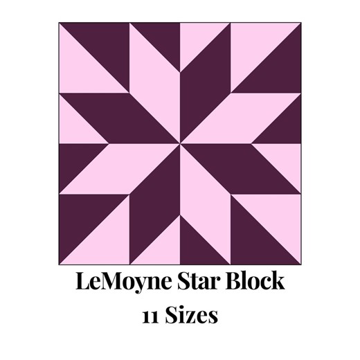 Lemoyne Star Foundation Paper Piecing Templates Multiple Sizes Pattern Modern Classic Quilt Scrap Busting Sewing Patchwork Block PDF FPP - Etsy