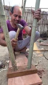 A farmer’s son created an amazing climbing tool using bamboo wood 🔥👏