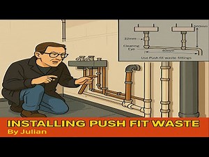 Installing push fit waste pipe and soil stack following a diagram