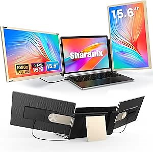 Amazon.com: sharanix Updated Laptop Screen Extender,15.6" Portable Triple Monitor for Laptop up to 17.3" with IPS FHD 1080P Display, Detachable Laptops Extended Monitor Compatible with Mac, Wins, Dex, Chrome : Electronics