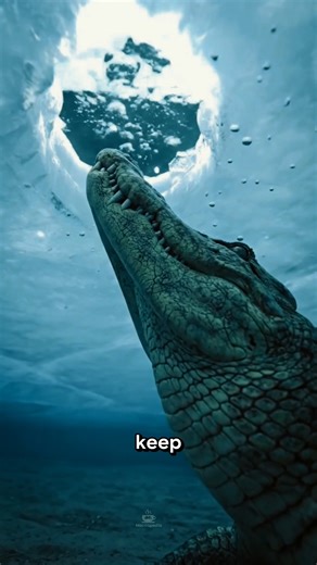 Alligator Snorkeling in Ice — Survival Technique You Won’t Believe! #wildlife #alligators #shorts