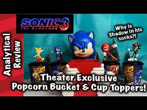 Sonic Movie 3-Theater Exclusive Popcorn Bucket & Character Cup Toppers