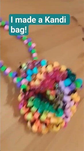 Kandi bag! btw I only used a tutorial on the x shaped circle part of the bag and everything else DIY