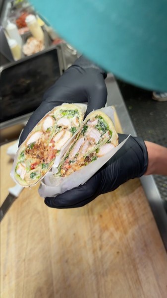 Casa Cugine’s world famous chicken caesar wrap 👌