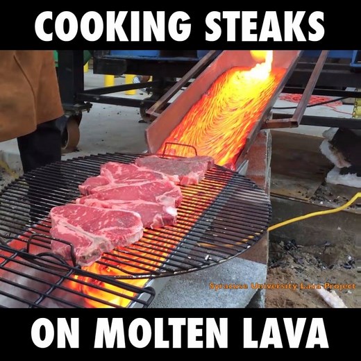 This is the coolest way to cook steaks! 󾓶 | LADbible