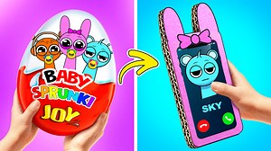 Sky is calling me 💙 😱! We found sprunki phone 📱 *paper surprise egg with game books* | Cool Tool