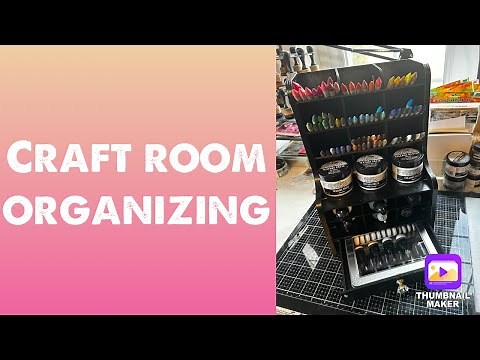 Craft Room Organization: Tim Holtz Ranger Distress Watercolor Pencils: And Watercolor Stamping Card