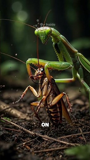 This Worm Controls a Praying Mantis Like a Zombie #parasite #wildlife