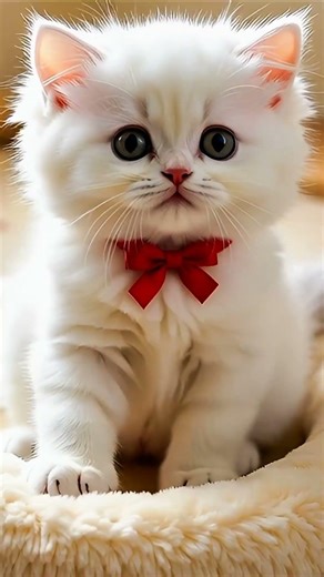 Cute White Kitten 🐾 | Most Adorable Cat Short 😻