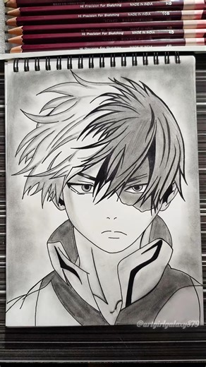draw Todoroki Shōto 🥶✨ #todoroki #shorts #myheroacademia