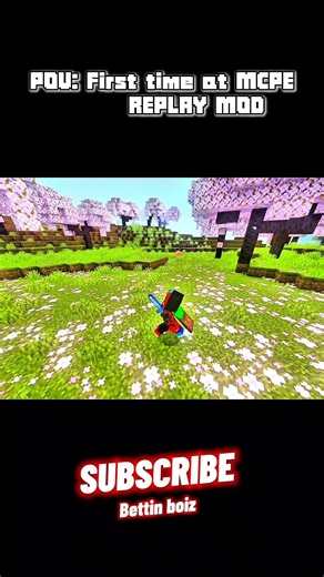 POV: First time at MCPE replay mod. #viral #minecraft