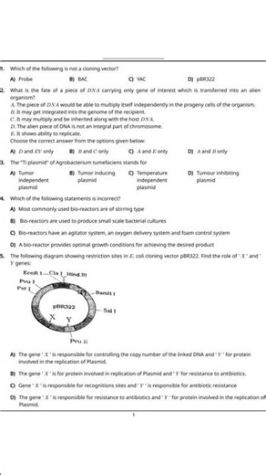 Biotechnology Chapter Questions Practice | NEET Preparation 🚀