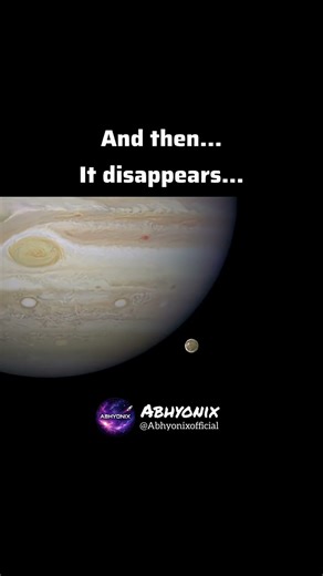 Watch This Moon Disappears Behind a Giant | Jupiter View #Shorts#NASA#Cosmic#Universe