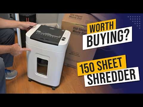 Aurora 150 Sheet Auto Feed Paper Shredder AU155MB Review!
