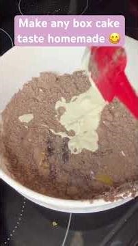 Making box cake mix taste like it’s made from scratch ❤️ #easyrecipe #bakingtips #homemadecake