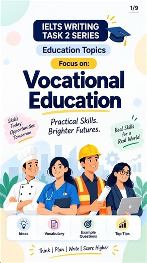 IELTS Writing Task 2 Ideas Series | Education – VOCATIONAL EDUCATION