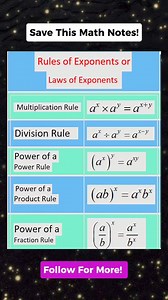 IMPORTANT MATH NOTES THAT YOU NEED TO KNOW!! Don't forget to follow for more. Thank you po. #mathnotes #mathematics #mathtricks #MathTricksTutorial #maths #mathtrick #mathtutorial #basicmath #basicmathreview #viral #trending #educational #mathshortcut #mathhacks #tutorial #lovemath #mathematicstutorial #mathreview #reels #reelsvideo #reelsviral #reelsfb #fyp #FORYOU | Math Tricks Tutorial