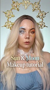 Step by Step Sun and Moon makeup Tutorial - part 1 The Sun #shorts #makeup #makeuptutorial