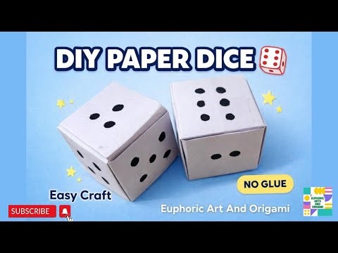 How to Make 3D Paper Dice 🎲 | Easy Paper Craft Without Glue l Origami Cube l 3D Cube
