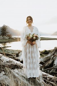 Cotton Lace Boho Wedding Dress, Elopement Wedding Dress, Bohemian Wedding Dress, Rustic Lace Wedding Dress, Lace Wedding Dress, Hippie Bride - Etsy