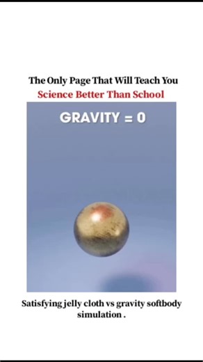 UNIVERSE | SCIENCE | TECHNOLOGY on Instagram: "Satisfying jelly cloth vs gravity soft-body simulation is a perfect blend of physics and visual pleasure 🌊 As gravity pulls the soft mesh downward, every wobble, stretch, and bounce reveals how mass, elasticity, and damping interact in real time. The jelly-like deformation shows realistic soft-body physics—where forces don’t just move objects, they reshape them. It’s calming, mesmerizing, and a beautiful example of how math and physics can create a