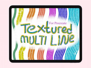 Strukturierte Multi Line Procreate Pinsel (Digitaler Download)