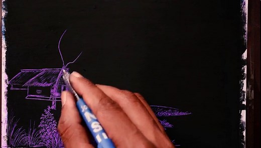 #ScratchingArt | oil pastel technique | homemade scratch art | scratching art