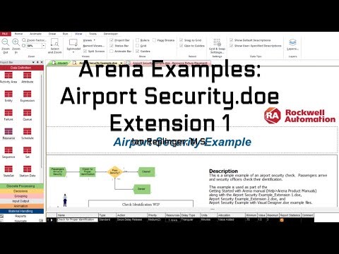 Arena Examples: Airport Security.doe - Extension 1