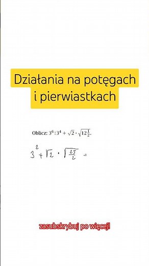 Potęgi i pierwiastki. Działania na potęgach i pierwiastkach. Wzory potęgi i pierwiastki. #maths #yt