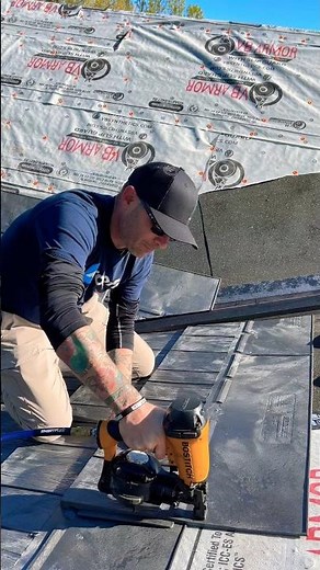 Installation on this Euroshield shingle is easy. #fyp #roofr #roofing #roofer #euroshield #shingle