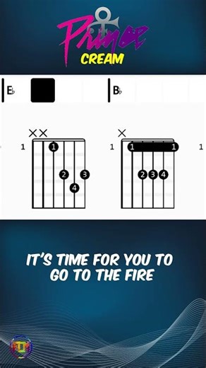 Prince - Cream | Scrolling Guitar Chords & Lyrics #classicrock #guitar #rock #music #coversong