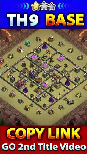 Unbeaten TH9 WAR + CWL Base Layout 🔥Clash of Clans