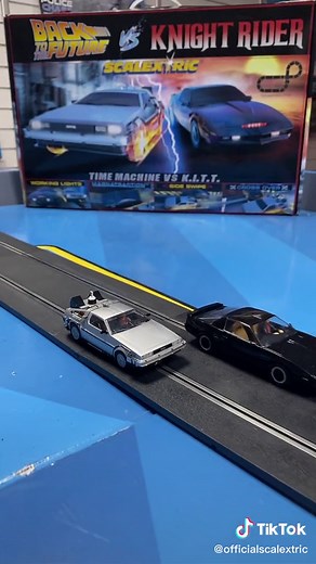 Scalextric Back To The Future Vs Knight Rider Set - Slot Car Racing Fun!