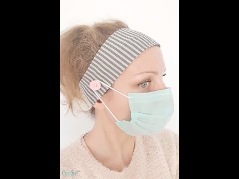 HEADBAND PATTERN WITH BUTTONS FOR FACE MASKS