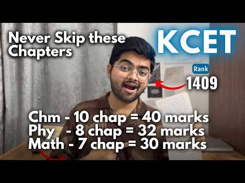 I found these HIGH SCORING chapters to crack KCET 2026