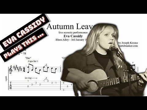 Eva Cassidy - Autumn Leaves TAB - acoustic guitar tabs (PDF + Guitar Pro)