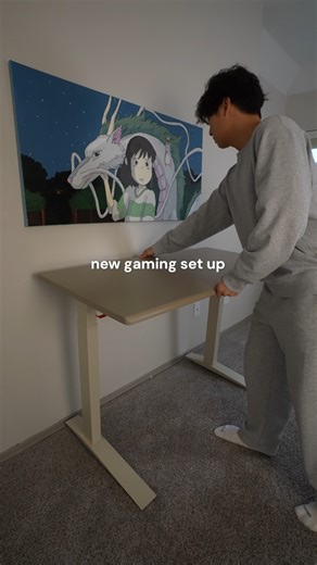 Derek She on Instagram: "set up my new gaming station with me. coaster - autonomous hydrate ai desk - autonomous desk 5 core monitor - alienware AW2524HF 500hz pc - i7-14700K, 5070ti, z790, ddr5 64gb, RM1000x @stridetalent @autonomousdotai #gamingsetup #pc #upgrade #ai"