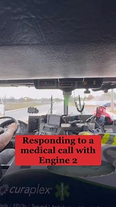 Responding to a medical call with Engine 2 from inside cab. 🚒 | Hernando County Fire Rescue