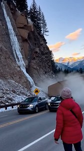 67K views · 294 reactions | Terrifying Rockfall Narrowly Misses Cars...