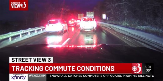 Icy conditions stop traffic on I-89 south in Williston-Richmond area