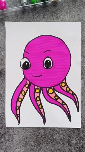 How to draw an OCTOPUS 🐙🎨