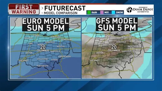 ❄️WEEKEND SNOW ❄️ ⌚Forecast models are nudging this weekend’s winter storm a little farther north toward Ohio, but there’s still limited agreement on timing and totals. Right now, Ohio’s best chance for snow looks to be late Saturday into Sunday. ☃️How far north the snow reaches is still uncertain, but southern Ohio is most likely to see enough snow that shovels may be needed by Sunday or Monday. 💻Below is a look at two of the models we monitor. We’re also watching additional models to help fin