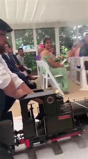 A real STEAM ENGINE down the Wedding aisle!! #wedding #ceremony #steamtrain