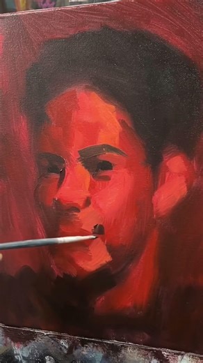 Cómo pintar un retrato de niño con solo dos colores en 30 minutos