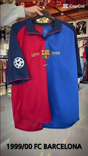 1999-00 FC BARCELONA HOME KIT : 100 Years Anniversary #fcbarcelona #rivaldo #정품축구유니폼 #올드레플 #블록코어룩