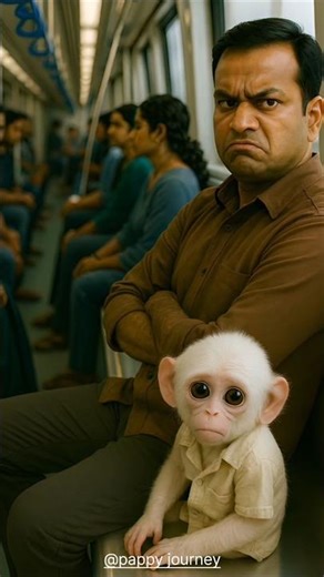 "🥺🐒 Poor Baby Monkey in Metro 💔 | Heart Touching Emotional Story 🚇✨"