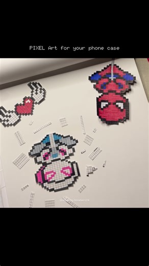 DrawingDreamers🌱 on Instagram: "Pixel Art 👾 . . . [ pixel art , tutorial , pixel art tutorial , diy phone case , pixel art for phone case , diy phone case pixel art , pixel phone case , minecraft , DIY , spiderman , gwen stacy , pink , beginner , new , new reel , trending , viral , pixel , artist , colour ] . . . #reels #pixelart #viral"